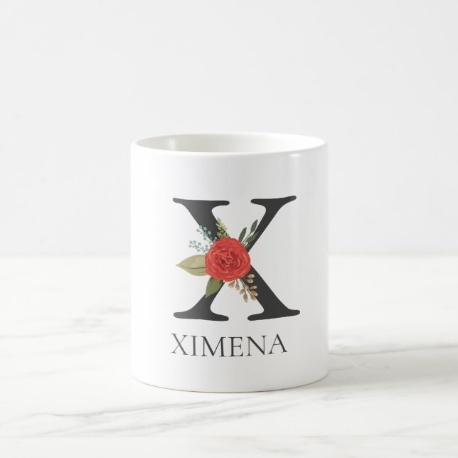 Moderner, individuell anpassbarer Mit Monogramm Br Kaffeetasse (Mittel)