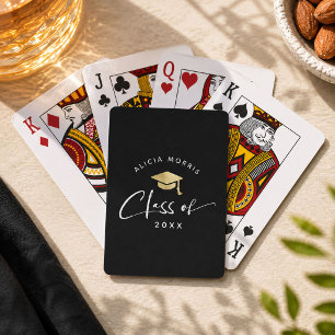 Moderner Individuelle Name Abschluss Trendy Script Spielkarten