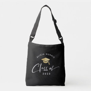 Moderner Individuelle Name Abschluss Trendy Script Tragetaschen Mit Langen Trägern
