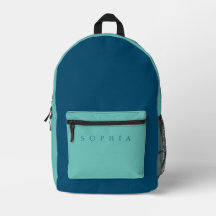 Moderner Individuelle Name Aquamarin und blau