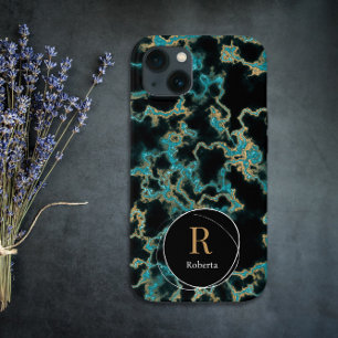 Moderner Individuelle Name aus schwarzem Marmor Mo Case-Mate iPhone Hülle