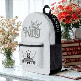 Moderner Individuelle Name Billiard King Bedruckter Rucksack