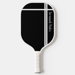 Moderner Individuelle Name für Schwarz-weiße Strei Pickleball Schläger