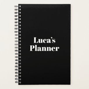 Moderner individuelle Name für Schwarzweiß-Typogra Planer