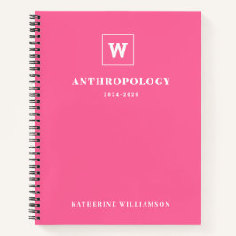 Moderner Individuelle Name für Studienfach Monogra Notizbuch