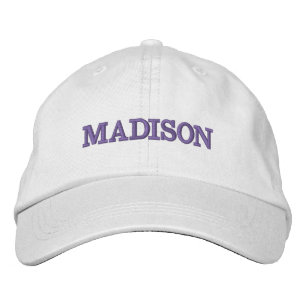 Moderner Individuelle Name, grau, weiß Bestickte Baseballkappe