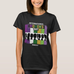 Moderner Internationaler Frauentag Vielfältige F T-Shirt