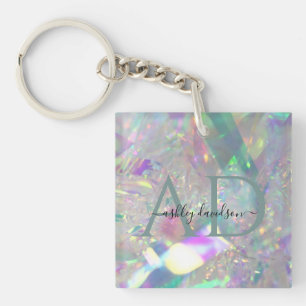 Moderner Iridescent Angel Tinsel Schlüsselanhänger