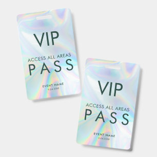 Moderner Irisierender VIP All-Access-Event-Pass Ausweis