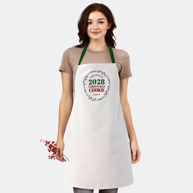 Moderner Jährlicher Feiertagswettbewerb Gewinnerpr Schürze (Christmas Holiday Competition Prize Apron for the Winner. Great for Cookie & Sweater Contests!)