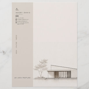 Moderner Japandi-Architekt Briefbogen