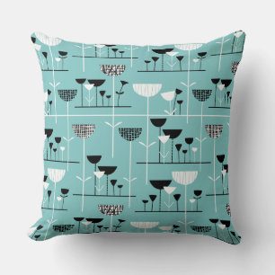 Moderner Jazz - Light Blue 80C6C6 Kissen