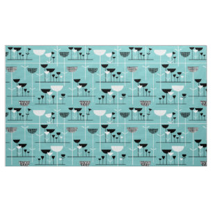 Moderner Jazz - Light Blue 80C6C6 Stoff