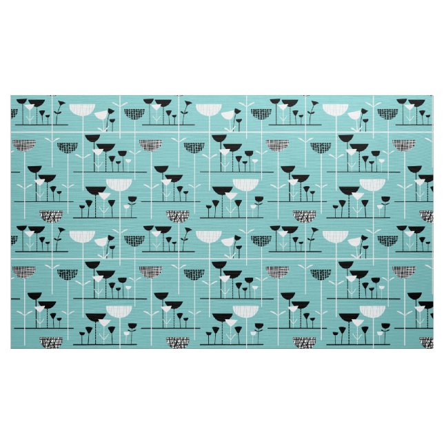 Moderner Jazz - Light Blue 80C6C6 Stoff (Yard (91,4 cm))