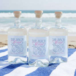 Moderner Junggeselinnen-Abschied der Küstenregion Alkoholflaschenetikett