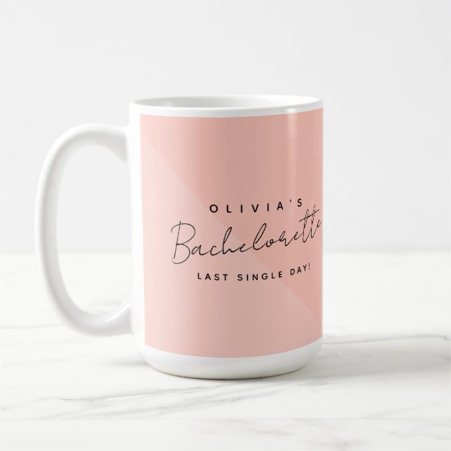 Moderner Junggeselinnen-Abschied für den benutzerd Kaffeetasse (Links)