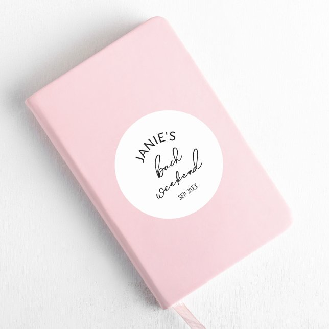 Moderner Junggeselinnen-Abschied Runder Aufkleber (Von Creator hochgeladen)