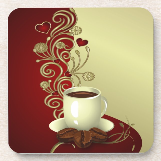 Moderner Kaffee Lover Untersetzer (Vorderseite)