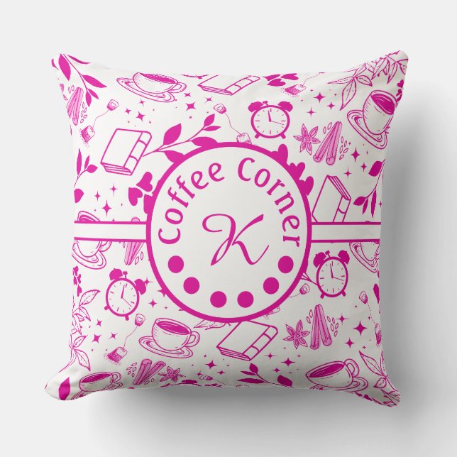 Moderner Kaffeeliebhaber aus der Mitte des Jahrhun Kissen (Vorderseite)