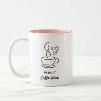 Moderner Kaffeeliebhaber Kaffeebecher | Kaffeeklub Zweifarbige Tasse