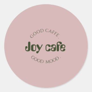 Moderner Kaffeeshop-Aufkleber | Cafe-Branding-Labe Runder Aufkleber