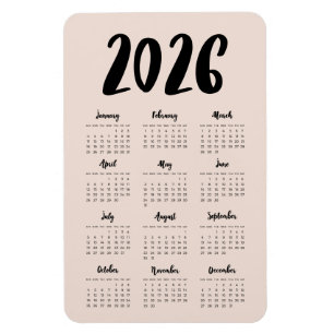 Moderner Kalender 2024 Magnet