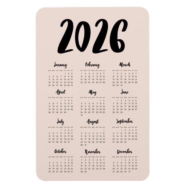 Moderner Kalender 2024 Magnet (Vertikal)
