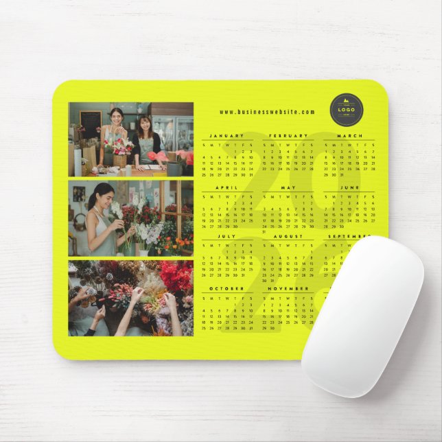 Moderner Kalender 2025 Neujahr Minimalistisch 3 Fo Mousepad (Mit Mouse)