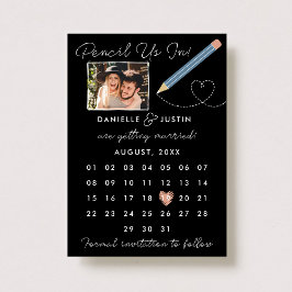 Moderner Kalender "Bleistift in" Save The Date