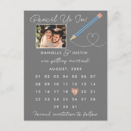 Moderner Kalender Save the Date Ankündigungspostkarte