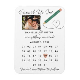 Moderner Kalender Save the Date Magnet