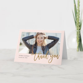 Moderner Kalligrafie-Foto-Abschluss Dankeskarte