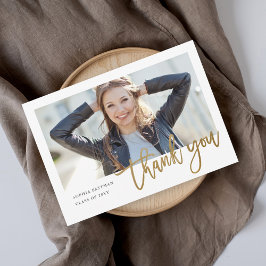 Moderner Kalligrafie-Foto-Abschluss Dankeskarte