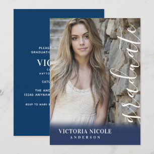 Moderner kalligrafischer Abschluss für vertikales  Einladung