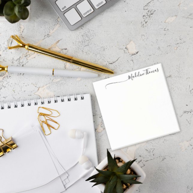 Moderner Kalligraphieskriptname Post-it Klebezettel (Von Creator hochgeladen)