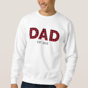 Moderner Karierter Vater in Buffalo Sweatshirt