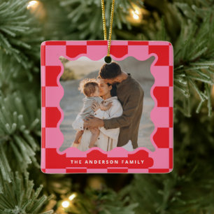 Moderner Karo mit glattem Rand - minimales Foto We Keramikornament