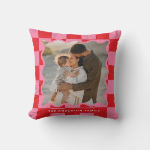 Moderner Karo mit glattem Rand - minimales Foto We Kissen