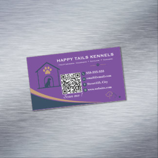 Moderner Kennel-QR-Code Magnetische Visitenkarte