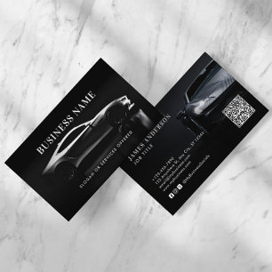 Moderner Kfz/Fahrzeug/Auto QR Code & Social Media Visitenkarte