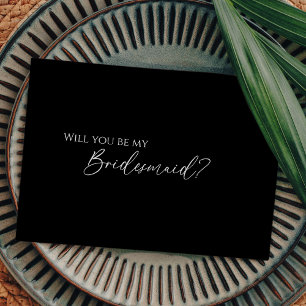 Moderner klassischer Black Wedding Bridesmaid-Vors Einladung