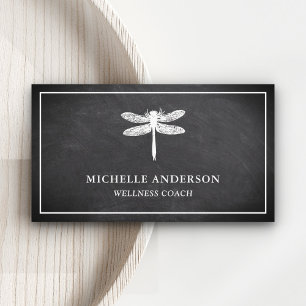 Moderner, klassischer Chalkboard-Dragonfly Visitenkarte