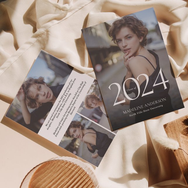Moderner klassischer Foto Collage Abschluss Ankündigung (Von Creator hochgeladen)