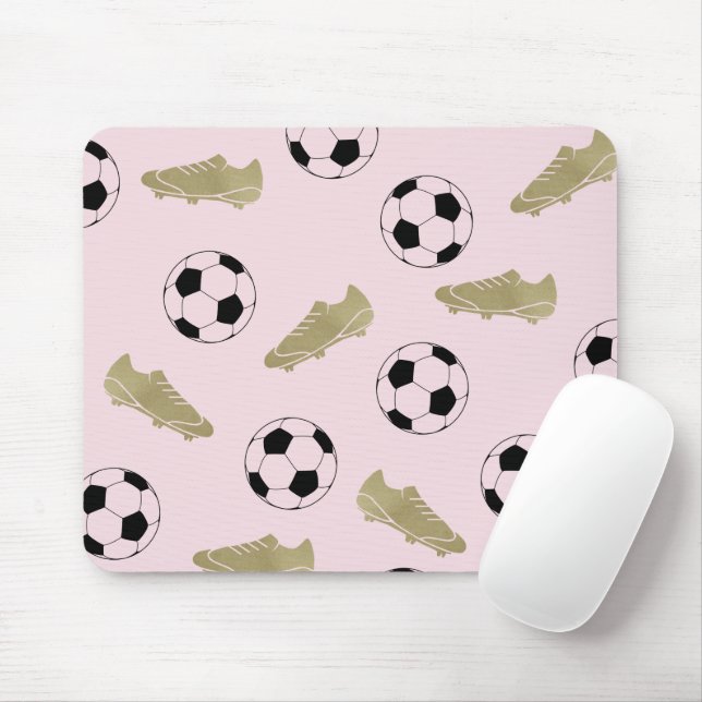 Moderner klassischer Fußball reinigt Ball Blush Pi Mousepad (Mit Mouse)