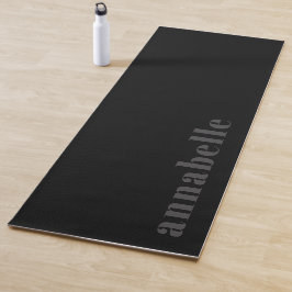 Moderner Klassischer Schwarzer Minimal Personalisi Yogamatte