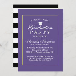 Moderner klassischer Ultra-violetter Goldrahmen-Ab Einladung