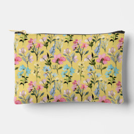 Moderner klassischer Vintager floraler Senfhinterg Zubehörtasche