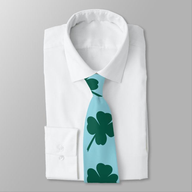 Moderner Klee St. Patricks Tag  Krawatte (Gebunden)