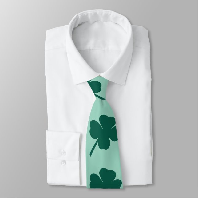 Moderner Klee St. Patricks Tag  Krawatte (Gebunden)