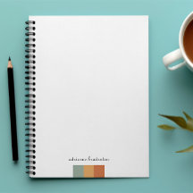 Moderner kleiner Farbblock | Script Monogram